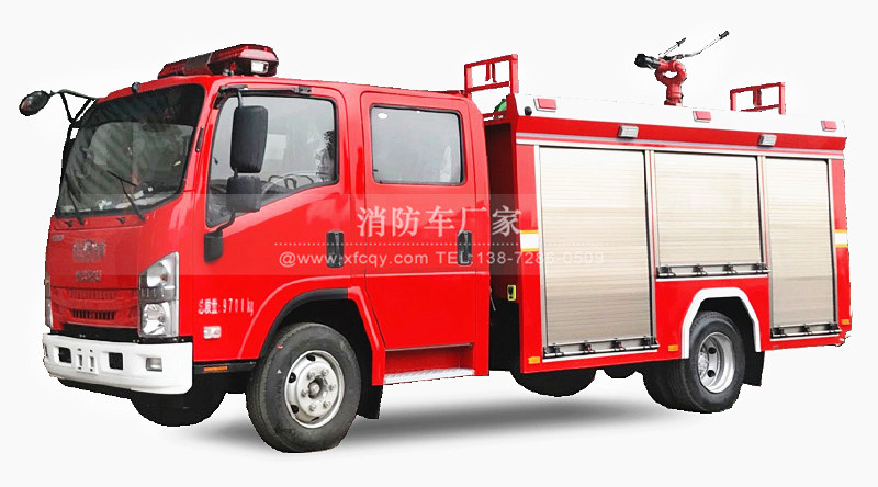 庆铃五十铃泡沫消防车5吨图片